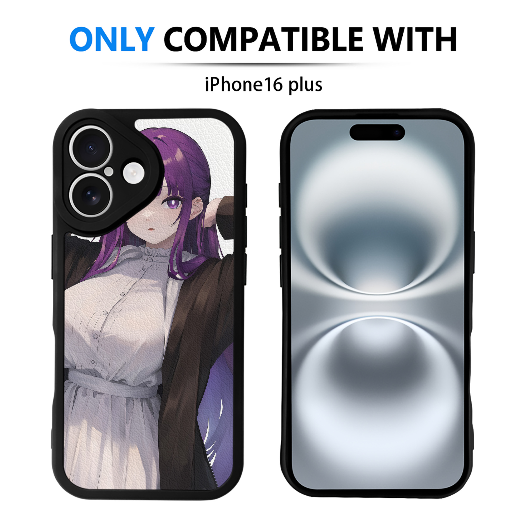 （画像用） 葬送のフリーレン Frieren 【iPhone 16シリーズ対応】シリコンスマホケース（レザー調） 材質：シリコン